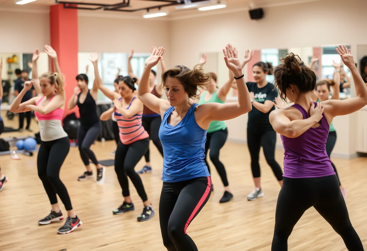 Grupo de personas realizando ejercicios funcionales juntos